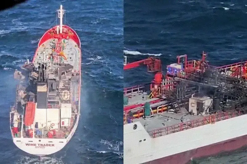 Primele fotografii ale navei care a prisat în Marea Neagră, lângă Sulina